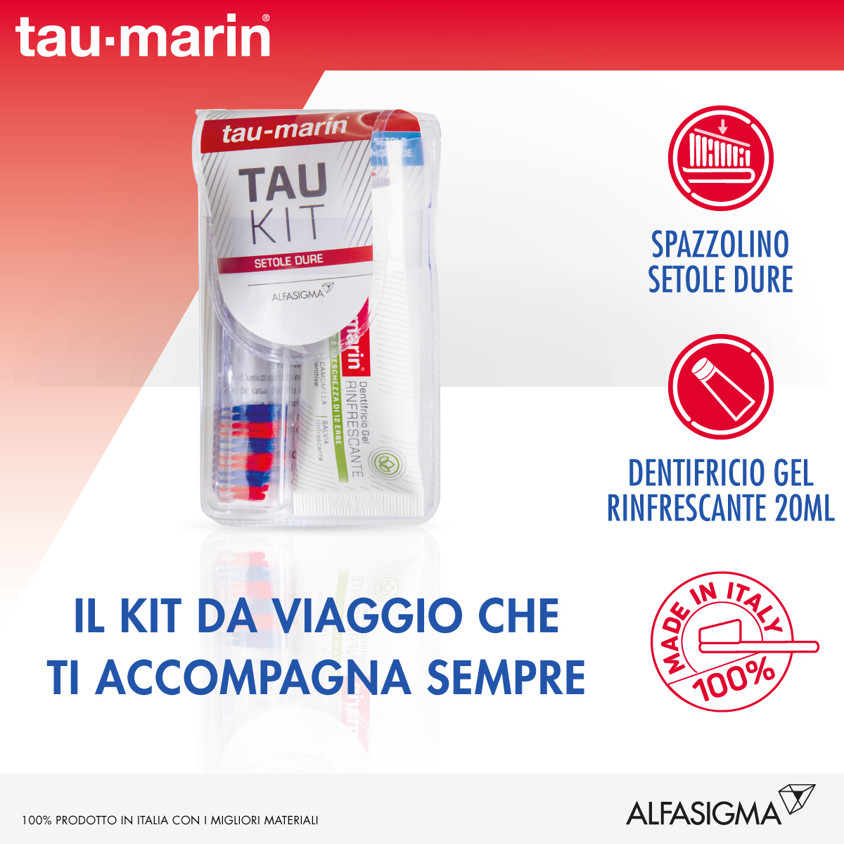 Taumarin Kit Viaggio Spazzolino Setole Dure e Gel Dentifricio Erbe a solo €  3,69 -  - Gli Specialisti del Benessere