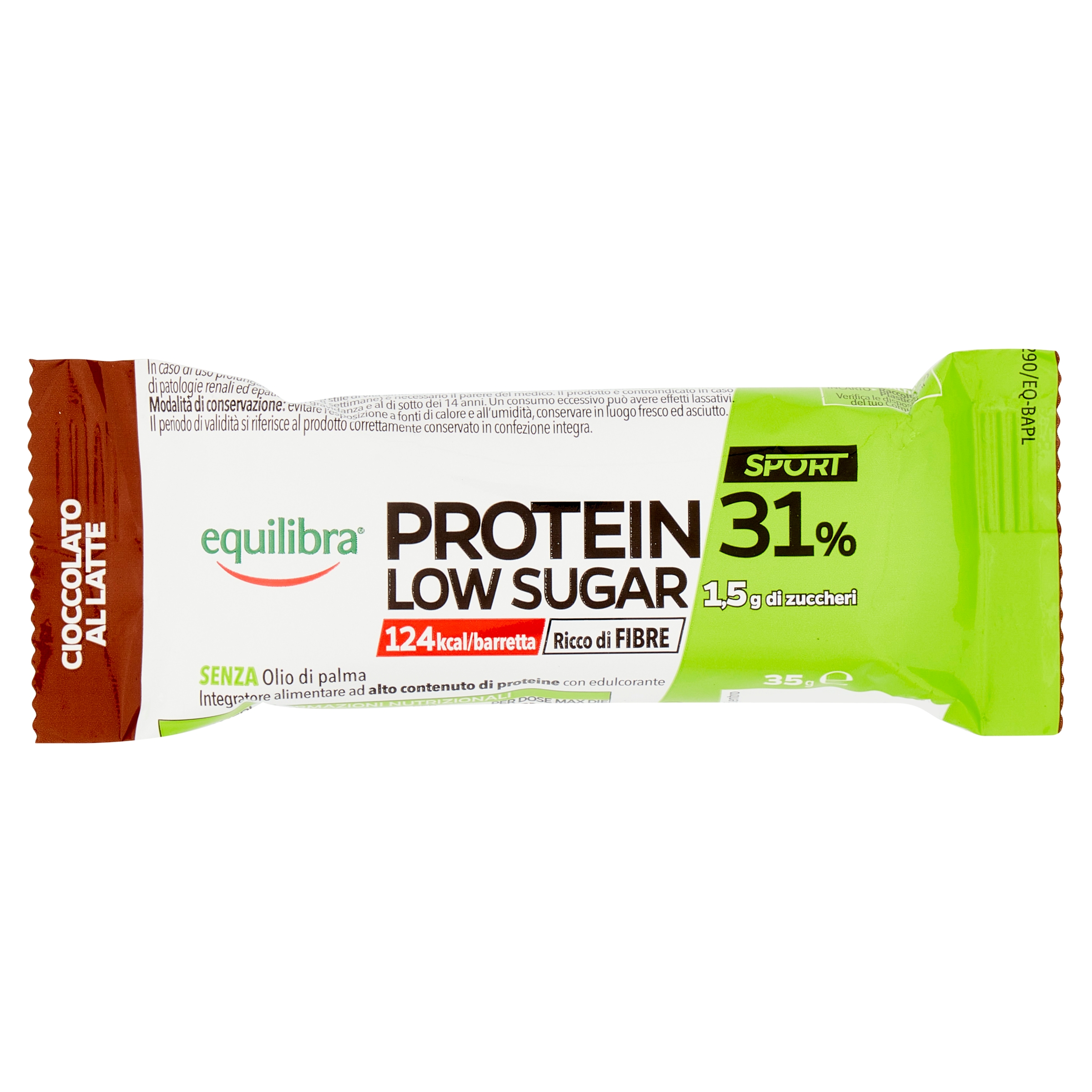 PROTEIN SPORT 31% BARRETTA LOW SUGAR CIOCCOLATO AL LATTE 35G