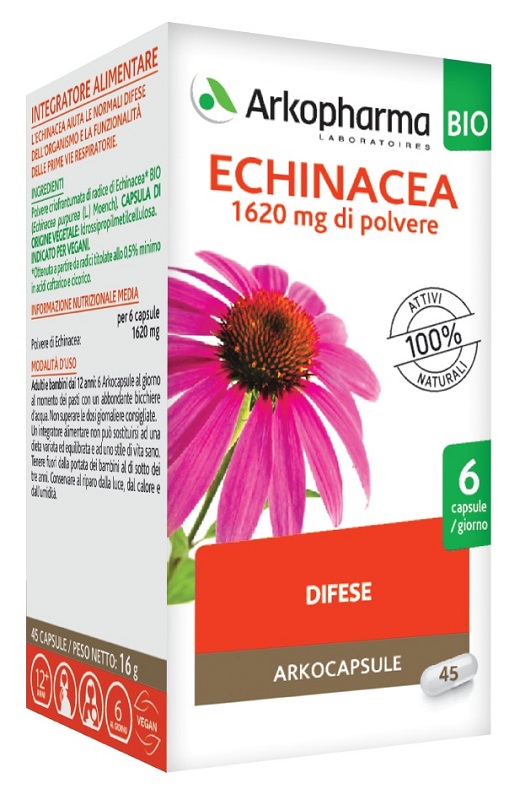 Echinacea integratore per il benessere del sistema immunitario 45 capsule