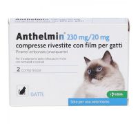 Anthelmin  230mg/20mg 2 compresse rivestite per gatti per il trattamento delle infestazioni miste con nematodi e cestodi