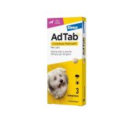 AdTab 112mg antipulci e antizecche per cani 2,5-5,5Kg 3 compresse masticabili