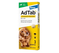 AdTab 450mg antipulci e antizecche per cani 11-22kg 3 compresse masticabili