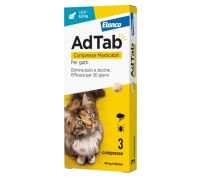AdTab 48mg antipulci e antizecche per gatti 2-8Kg 3 compresse masticabili