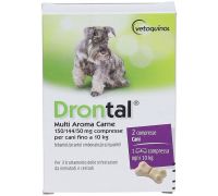 Drontal Multi Aroma Carne per il trattamento delle infestazioni da nematodi e cestodi per cani fino a 10kg 2 compresse  