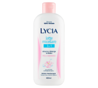 Lycia Latte Micellare 3in1 Viso Occhi e Labbra Per Pelli Sensibili con Acqua di Fiori di Loto 400ml