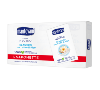 Mantovani Saponetta Neutra Classica con Latte di Riso 3x90 Grammi