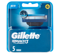 Gillette Mach3 Turbo 5 testine di ricambio