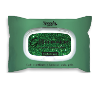 Salviette Glitter Mania Metal Green Rinfrescanti 15pz