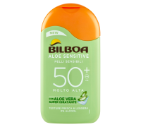 Bilboa Aloe Sensitive spf 50+ molto alta latte solare pelli sensibili 200ml