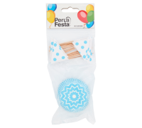 PerLa Festa set cupcake azzurro