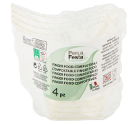 PerLa Festa ComposTable coppette finger food compostabili 4 pezzi