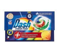 Dash Power Pods detersivo lavatrice azione extra-igienizzante colorati 19 capsule 488,3 grammi