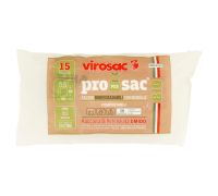 Virosac Bio Propersac sacco rifiuti biodegradabile con maniglie 45 x 60cm 30 litri medium 15 pezzi