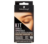 Schwarzkopf kit sopracciglia castano scuro 4-1 colorazione per sopracciglia permanente 10 applicazioni