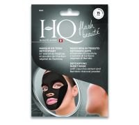 HQ Flash Beauté maschera in tessuto detossificante all'estratto di liquirizia e polvere di carbone vegetale di bambù 1 pezzo