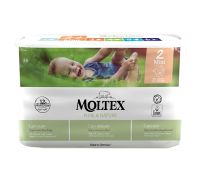 Moltex pure&nature pannolini per bambini taglia 2 mini 3-6kg 38 pezzi