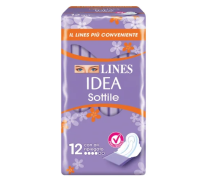 Lines Idea assorbenti sottili ripiegati con ali 12 pezzi