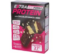 Pesoforma Extra Protein barretta cioccolato bianco e nero 12 pezzi