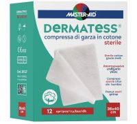 Master Aid Dermatess garza sterile in cotone 36 x 40cm 12 pezzi