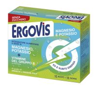 Ergovis Magnesio e Potassio + Vitamina B senza zucchero 12 bustine gusto arancia e passion fruit