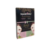 Mandorlì maschera in fibra di bamboo bipack illuminante anti-age + nutriente anti-età viso-collo 1 + 1 pezzo