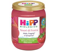 Hipp biologico tesori di frutta mela fragola lampone omogenizzato 160 grammi