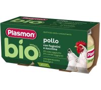 Plasmon Bio pollo con fagiolini e zucchine 2 x 80 grammi