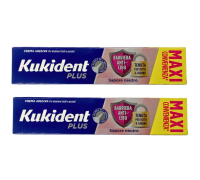 Kukident Plus crema adesiva per dentiere totali e parziali bipacco 2 x 57 grammi