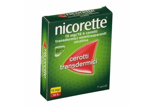 Nicorette nicotina 15mg/16h 7 cerotti transdermici