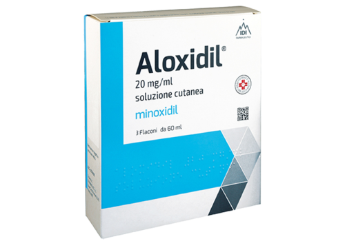 Aloxidil 20mg/ml caduta dei capelli soluzione cutanea 3 x 60ml