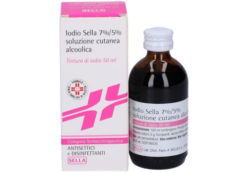 Iodio Sella 7% + 5% disinfettante soluzione cutanea alcolica 50ml