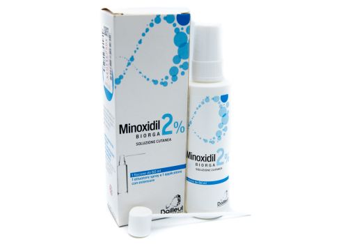 Minoxidil Biorga 2% caduta dei capelli soluzione cutanea 60ml