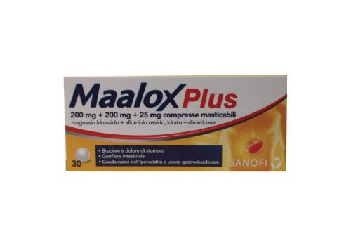 Maalox Plus antiacido 30 compresse masticabili