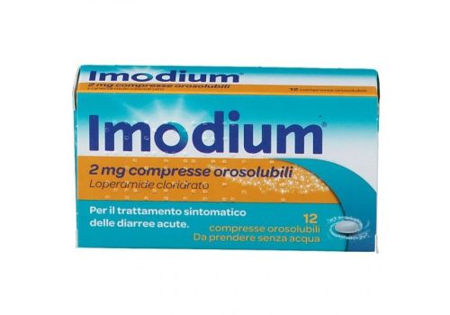 Imodium 2mg antidiarroico 12 compresse orosolubili