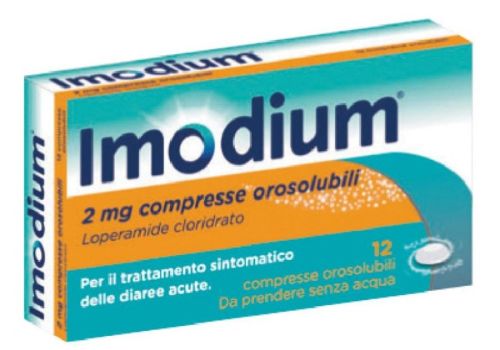 Imodium 2mg antidiarroico 12 compresse orosolubili