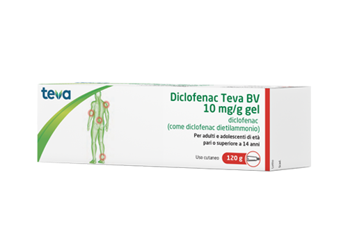 DICLOFENAC TEVA*GEL120G 10MG/G