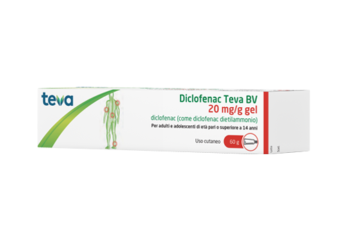 DICLOFENAC TEVA*GEL 60G 20MG/G