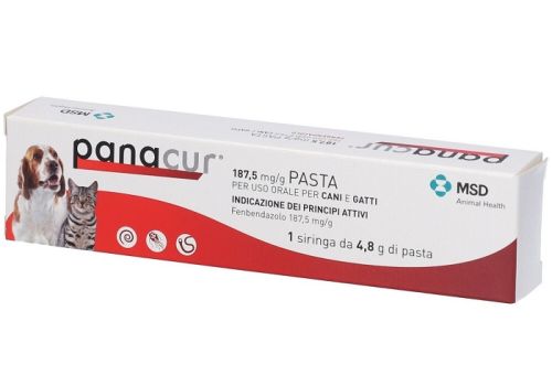 Panacur os187,5mg/g pasta per cani e gatti uso orale per infestazioni miste da vermi intestinali 1 siringa da 4,8 grammi