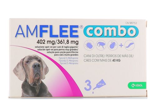 AMFLEE COMBO 3 PIPETTE 402MG+361.8MG PER CANI OLTRE 40KG