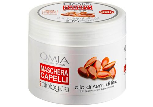 Omia Maschera Capelli Eco Biologica Capelli Forti all'Olio di Semi di Lino 250ml