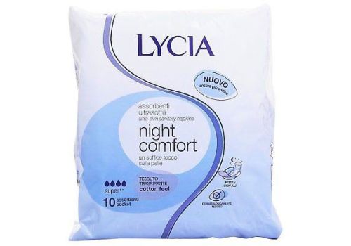 Lycia Ultra Sottili Notte Con Ali 10 assorbenti