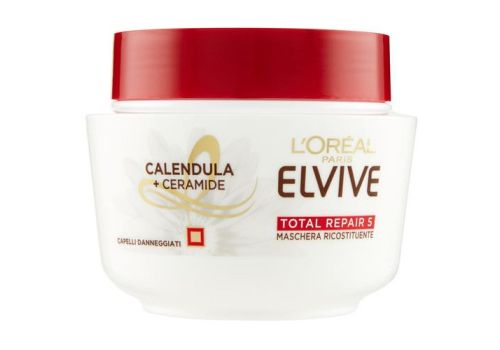 Elvive Total Repair 5 Maschera Ricostituente Calendula+Ceramide per Capelli Danneggiati 300ml