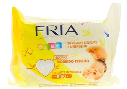 Fria Baby Salviettine Delicate e Detergenti con Latte Integrale di Riso 20 salviette