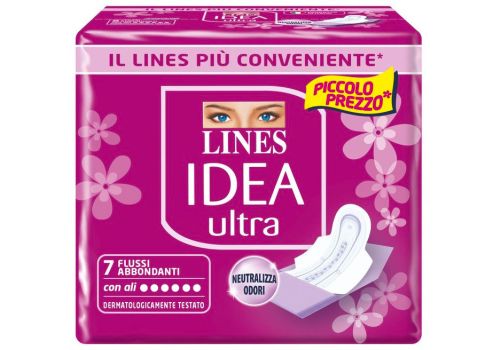 Lines Idea Ultra Flussi Abbondanti con Ali 7 Assorbenti