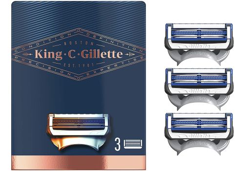 King C. Gillette 3 Lamette di ricambio per rasoio per il collo