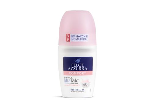 Felce Azzurra Comfort 48H IdraTalc co Latte Idratante Deodorante Roll-On 50ml