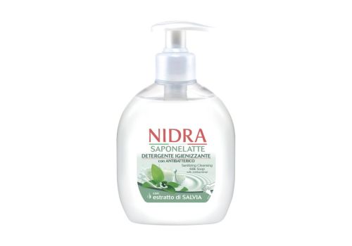 Nidra Saponelatte Igienizzante con Antibatterico e Estratto di Salvia 300ml