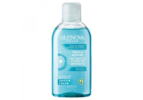 Glenova Oral Care Collutorio Tripla Azione Senza Alcool Arctic Fresh 400ml