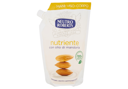 Neutro Roberts Sapone Liquido Nutriente con olio di mandorla Ricarica 400ml