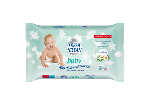 Fresh&Clean Baby Salviettine Igienizzanti con Camomilla 48 salviette